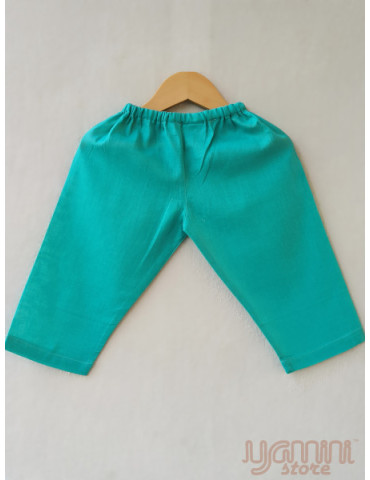 Pure Cotton Teal Elephant Printed Pyjama Set 