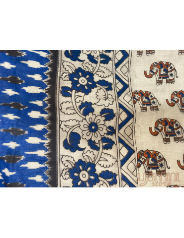 Kalamkari Block Printed Natural Dyed Cotton Dupatta