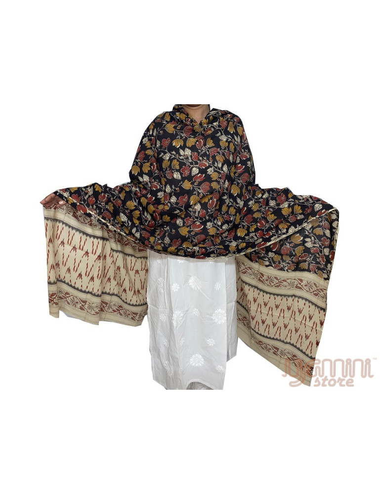 Kalamkari Block Printed Natural Dyed Cotton Dupatta
