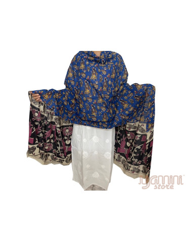 Kalamkari Block Printed Natural Dyed Cotton Dupatta