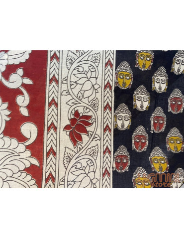 Kalamkari Block Printed Natural Dyed Cotton Dupatta