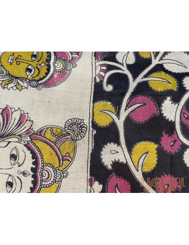 Kalamkari Block Printed Natural Dyed Cotton Dupatta