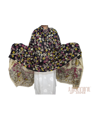 Kalamkari Block Printed Natural Dyed Cotton Dupatta