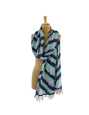 Bandhani Blue Teal Grey Shade