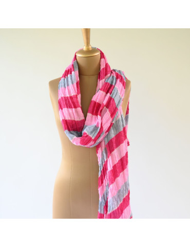 Bandhani Pink Grey Shade Dupatta