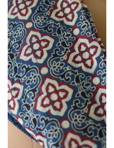 Yamini Indigo Black Shade Ajrakh Handcrafted Cotton Dupatta