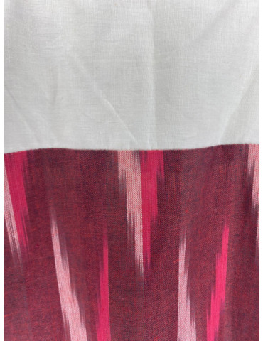 Kids Danish Design Ikat Frock - Maroon White
