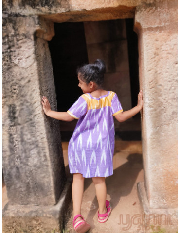 Danish Design Frock (Ikat) Purple Yellow