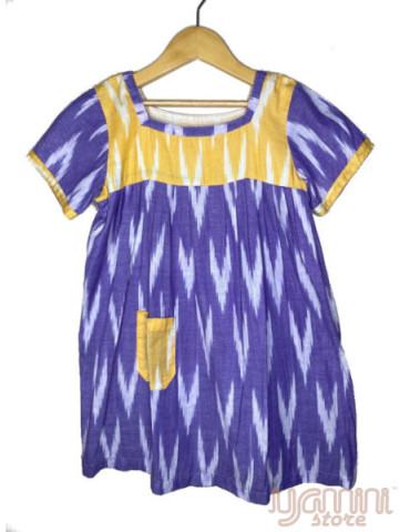 Danish Design Frock (Ikat) Purple Yellow
