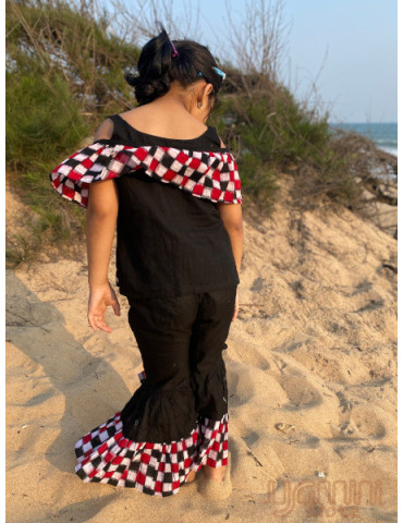 Sarara (Sambalpuri) Black Red