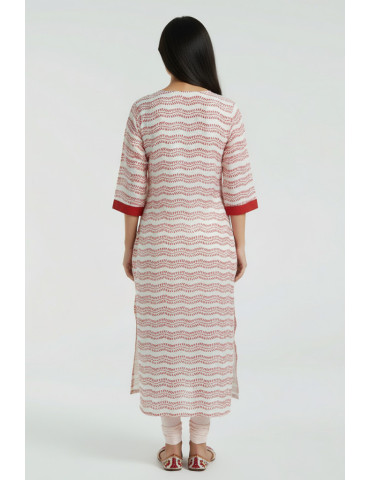 Yamini Pink Soft Khadi Cotton Block Print 