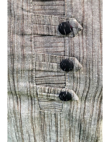 Khadi Sambalpuri Patch Kurti Grey Color