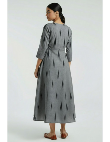 Ikkat Gown Grey
