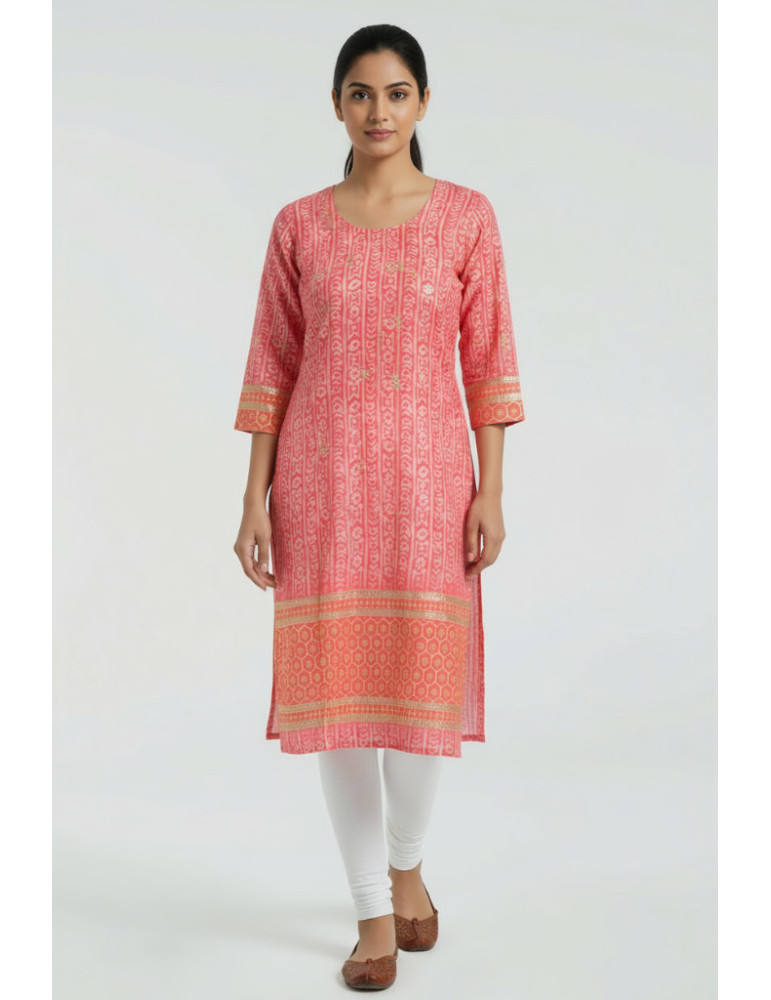 Yamini Chinon Kurt1 Red with Sequence work