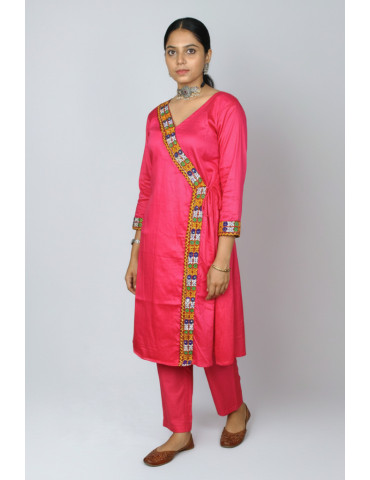 Designer Kurta Set with Angrakya Design