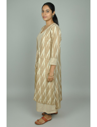 Ikkat Gown One Piece Light Yellow 