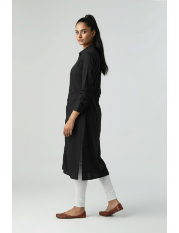 Hand Painted Black Designer Kurti Tribal Patch