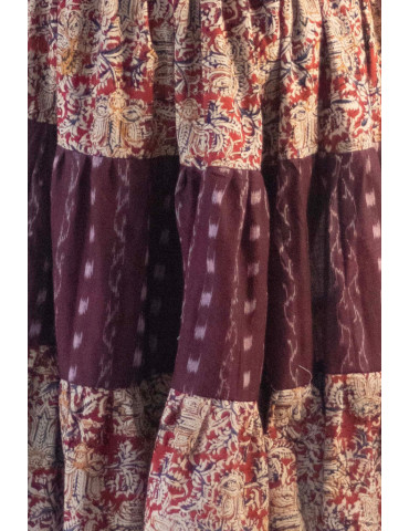 Kalamkari Sambalpuri patch work gown