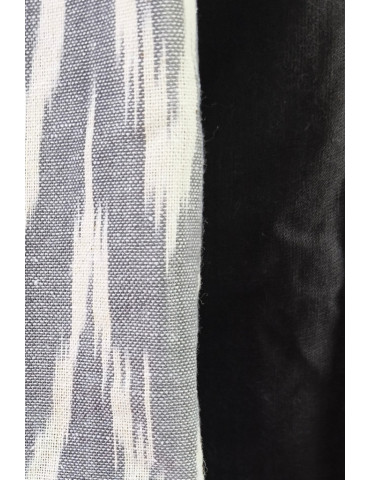 Ikkat Patch Work Black Kurti Set