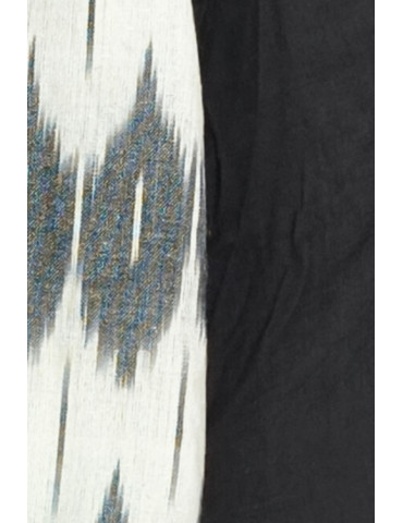 Ikkat Patch Work Black Kurti Set Design 2