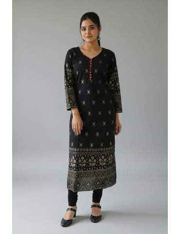 Black rayon Kurti