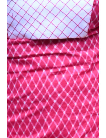 Pink Cotton Kurti Skirt Combo
