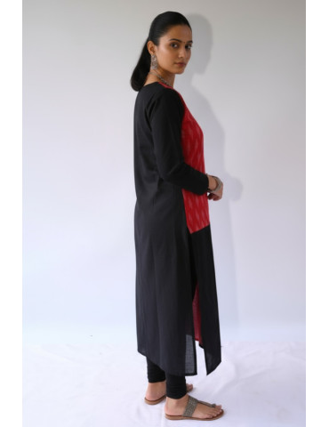 Sambalpuri Red And Black Kurti