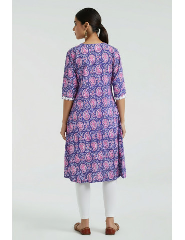 Floral print pure cotton Kurti