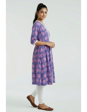 Floral print pure cotton Kurti