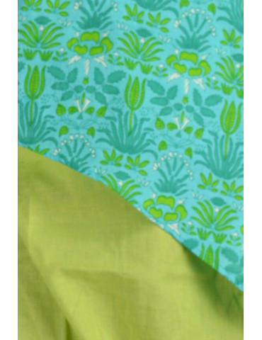 Sleeveless Block Print Green Light Green Pure Cotton Kurta