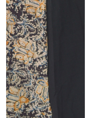 Kalamkari Brown Black Pure Cotton Kurti