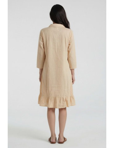 Women Peach Violet Khadi Cotton One piece