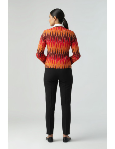 Yamini Ikat Multicolor Handloom Waistcoat/Jacket