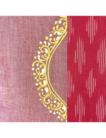 Yamini Ikat Hand Painted Pattachitra Handloom Waistcoat/Jacket