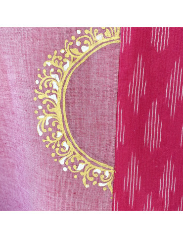 Yamini Ikat Hand Painted Pattachitra Handloom Waistcoat/Jacket