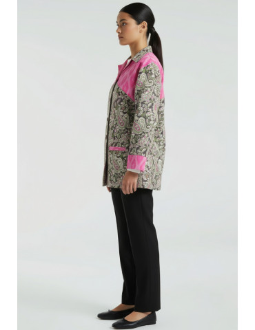 Yamini Kalamkari Ikat Handloom Waistcoat/Jacket 