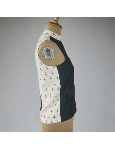 Yamini Ikat  Cotton Handloom Waistcoat/Jacket