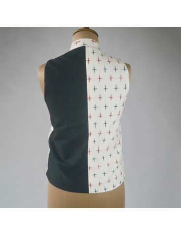 Yamini Ikat  Cotton Handloom Waistcoat/Jacket