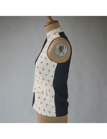 Yamini Ikat  Cotton Handloom Waistcoat/Jacket