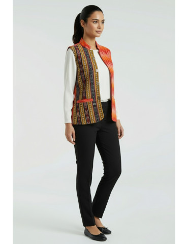 Yamini Sambalpuri Cotton Handloom Waistcoat/Jacket