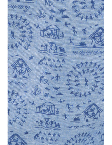 Yamini Khadi Unisex Cotton Tribal Print  Handloom Waistcoat/Jacket