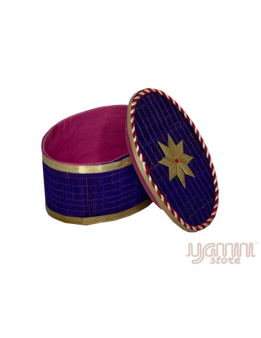 Bamboo Box with lid Blue