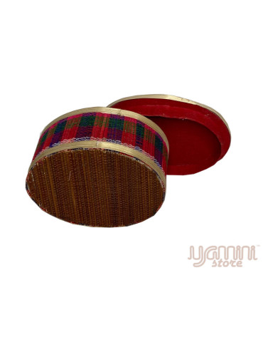Bamboo Box with lid Red