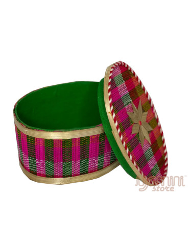 Bamboo Box with lid Pink