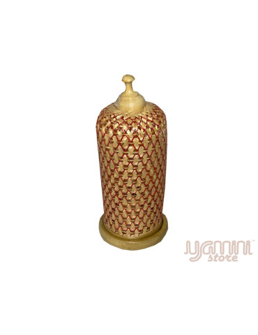 Bamboo Standing lamp Red