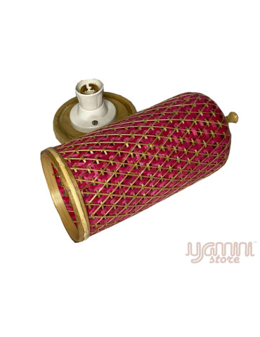 Bamboo Standing Lamp Pink