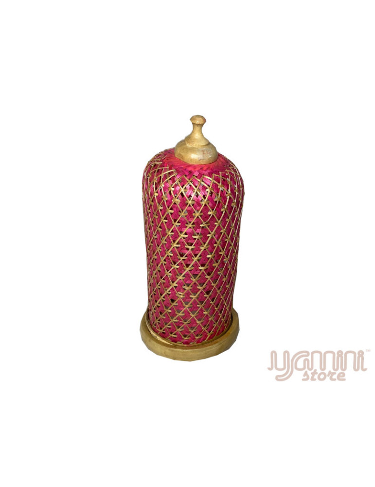 Bamboo Standing Lamp Pink