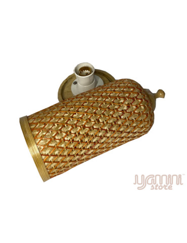 Bamboo Standing lamp Orange