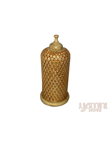 Bamboo Standing lamp Orange