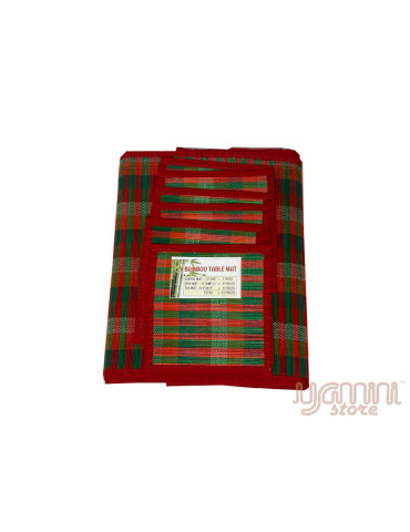 Bamboo Table mat Red Green